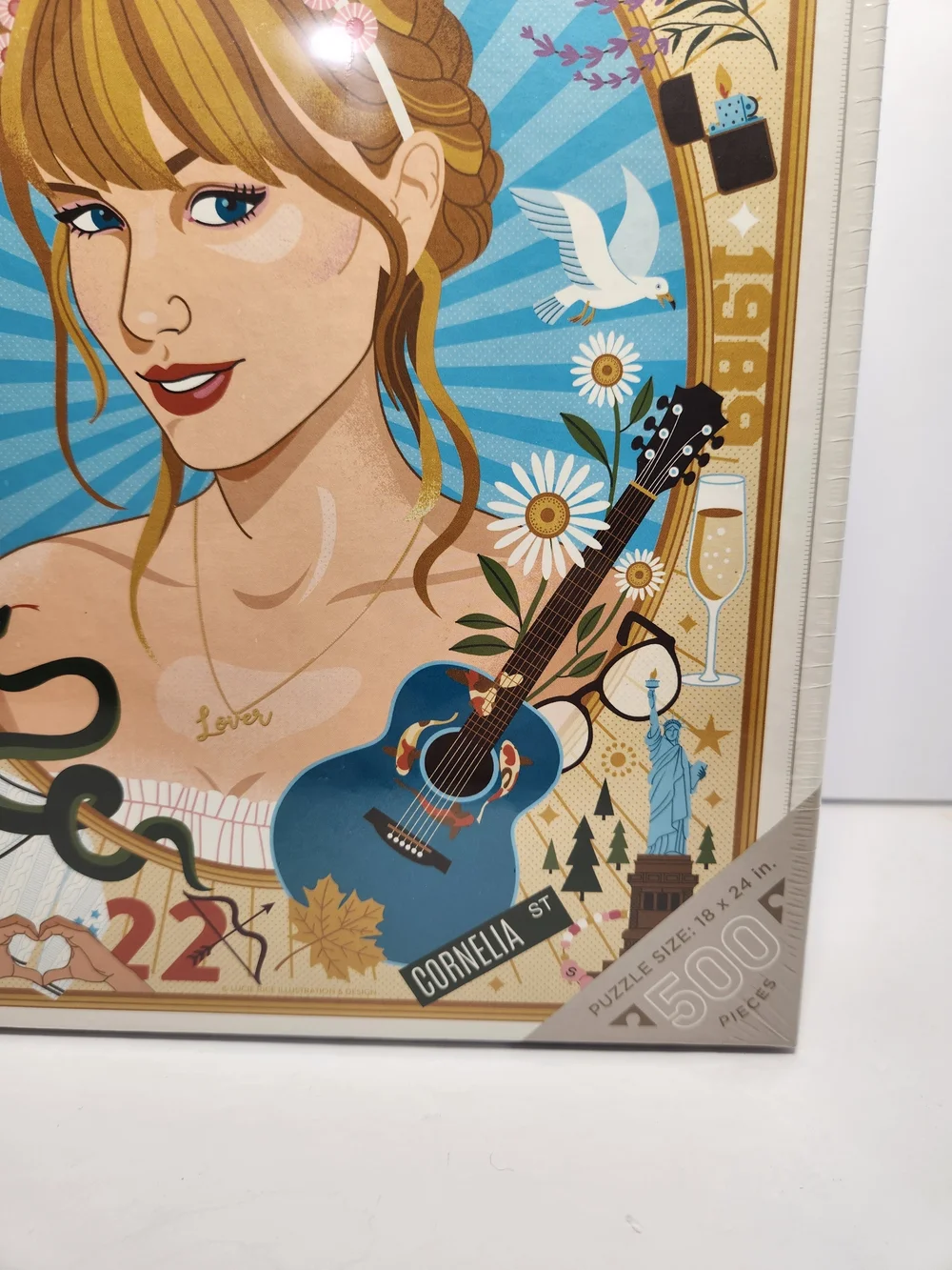 True South 500 Piece Portrait Puzzle With Artwork By Lucie Rice Of Taylor Swift